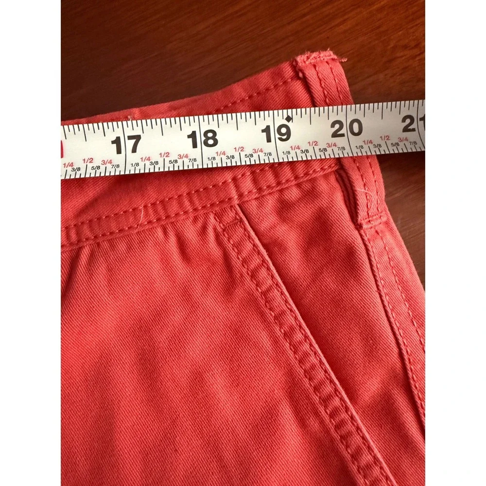 IZOD Shorts Mens‎ 40 Red Saltwater Flat Front Chino Cotton Casual Golf Beach BBQ